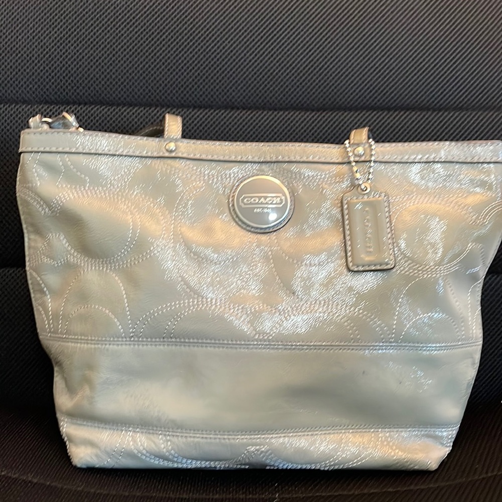 Grey Coach handbag